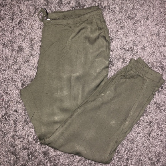 Olive Green Women's Pants - Picture 4 of 8